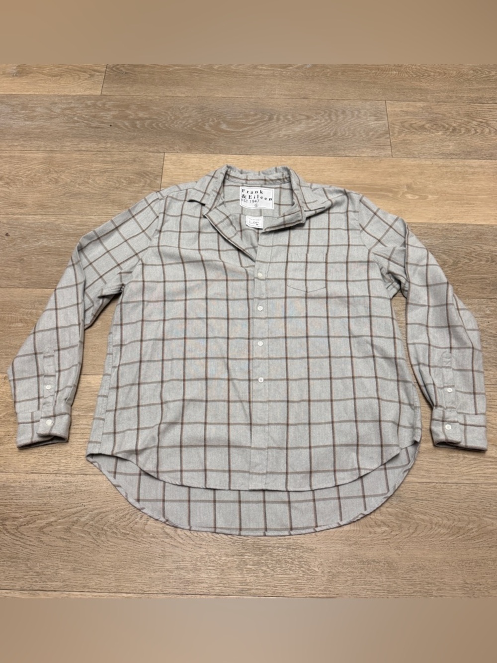 Frank & Eileen Light Gray Windowpane Button-Down Shirt